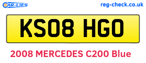 KS08HGO are the vehicle registration plates.