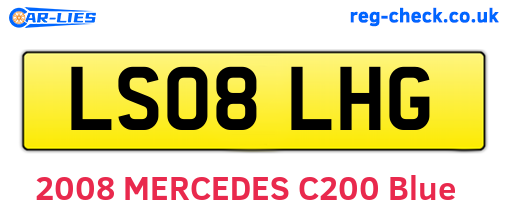LS08LHG are the vehicle registration plates.
