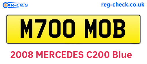M700MOB are the vehicle registration plates.