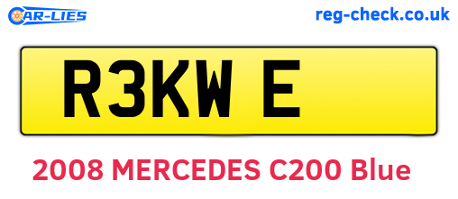 R3KWE are the vehicle registration plates.