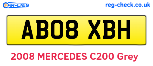 AB08XBH are the vehicle registration plates.