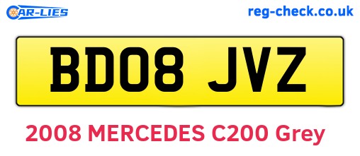 BD08JVZ are the vehicle registration plates.