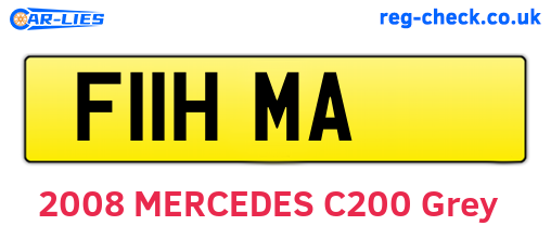 F11HMA are the vehicle registration plates.