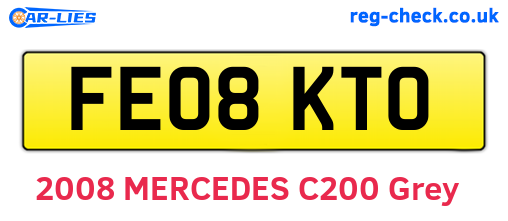 FE08KTO are the vehicle registration plates.