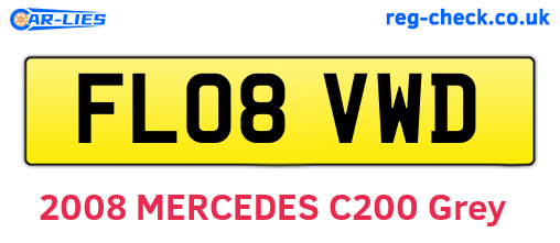 FL08VWD are the vehicle registration plates.