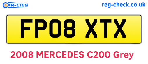 FP08XTX are the vehicle registration plates.
