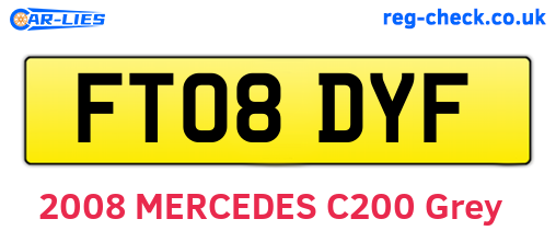 FT08DYF are the vehicle registration plates.