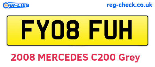 FY08FUH are the vehicle registration plates.