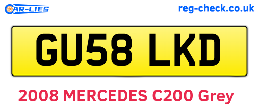 GU58LKD are the vehicle registration plates.