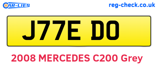 J77EDO are the vehicle registration plates.