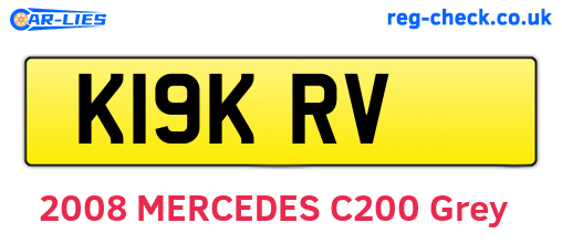K19KRV are the vehicle registration plates.