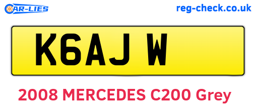 K6AJW are the vehicle registration plates.