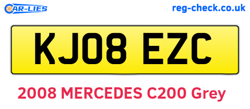 KJ08EZC are the vehicle registration plates.