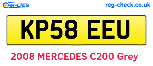 KP58EEU are the vehicle registration plates.