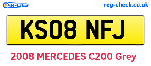 KS08NFJ are the vehicle registration plates.