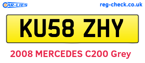 KU58ZHY are the vehicle registration plates.