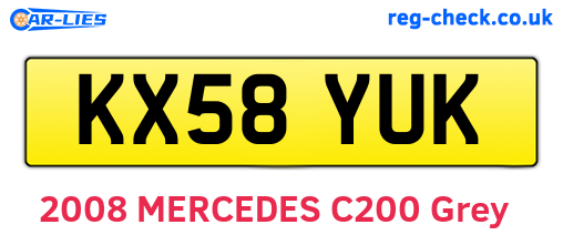KX58YUK are the vehicle registration plates.