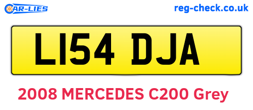 L154DJA are the vehicle registration plates.