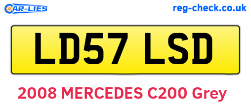 LD57LSD are the vehicle registration plates.