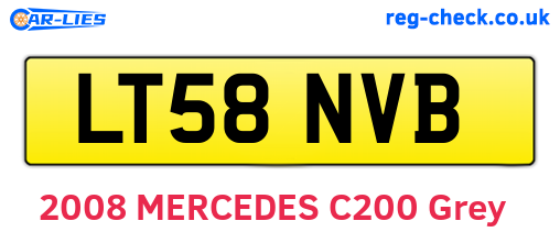 LT58NVB are the vehicle registration plates.