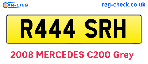 R444SRH are the vehicle registration plates.