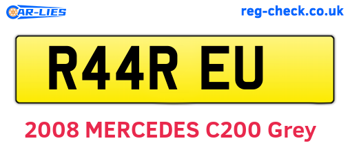R44REU are the vehicle registration plates.