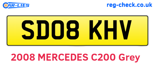 SD08KHV are the vehicle registration plates.