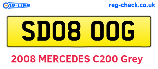 SD08OOG are the vehicle registration plates.