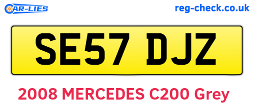SE57DJZ are the vehicle registration plates.