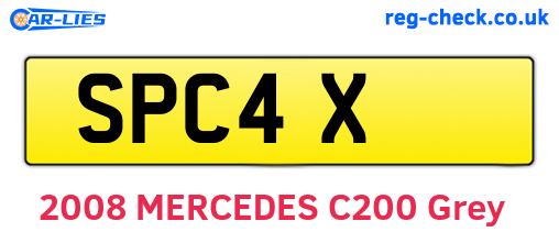 SPC4X are the vehicle registration plates.