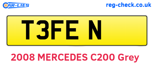 T3FEN are the vehicle registration plates.