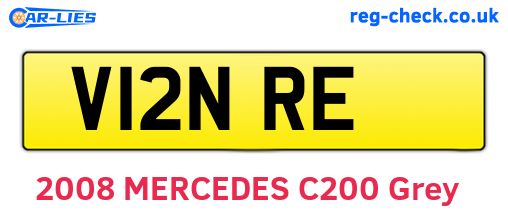V12NRE are the vehicle registration plates.