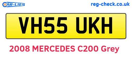VH55UKH are the vehicle registration plates.