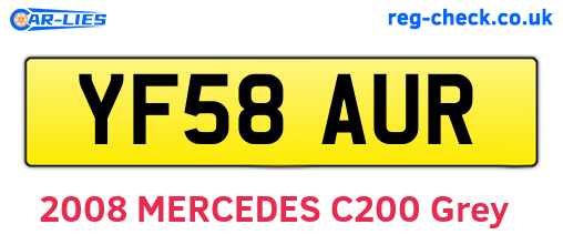 YF58AUR are the vehicle registration plates.