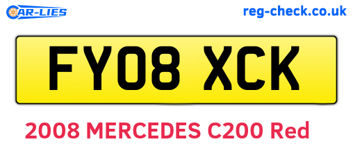 FY08XCK are the vehicle registration plates.