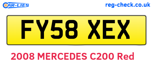 FY58XEX are the vehicle registration plates.