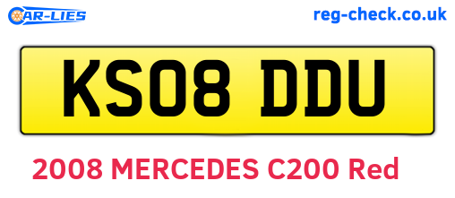 KS08DDU are the vehicle registration plates.