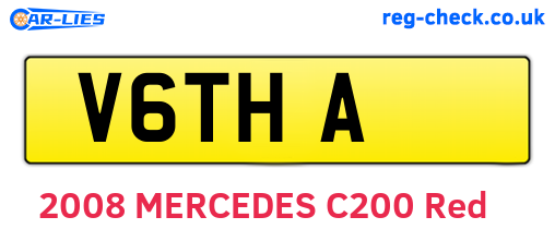 V6THA are the vehicle registration plates.