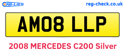 AM08LLP are the vehicle registration plates.