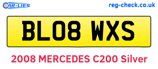 BL08WXS are the vehicle registration plates.