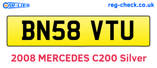 BN58VTU are the vehicle registration plates.