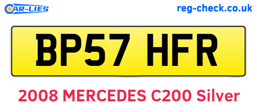 BP57HFR are the vehicle registration plates.