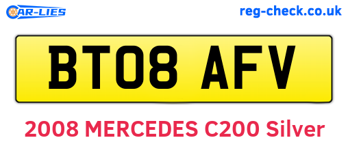 BT08AFV are the vehicle registration plates.