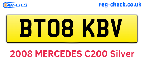 BT08KBV are the vehicle registration plates.