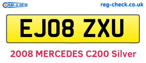 EJ08ZXU are the vehicle registration plates.