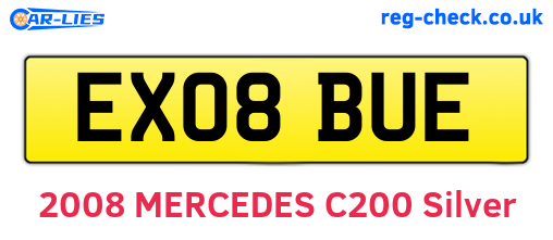 EX08BUE are the vehicle registration plates.