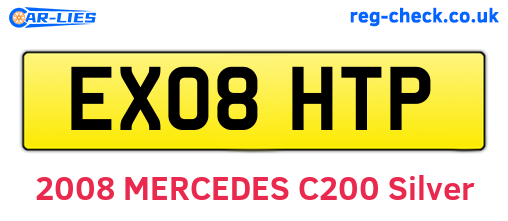 EX08HTP are the vehicle registration plates.