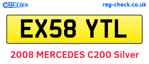 EX58YTL are the vehicle registration plates.