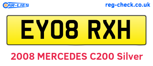 EY08RXH are the vehicle registration plates.