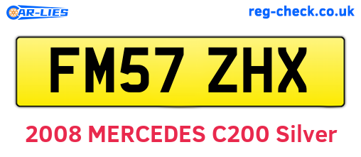 FM57ZHX are the vehicle registration plates.